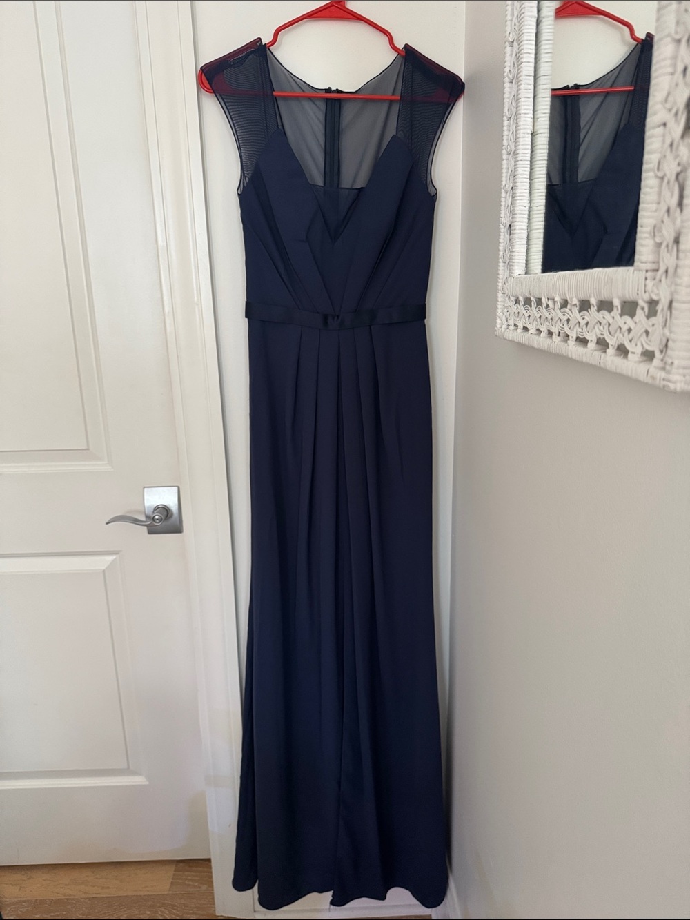 Cap Sleeve Crepe Gown Vera Wang Midnight